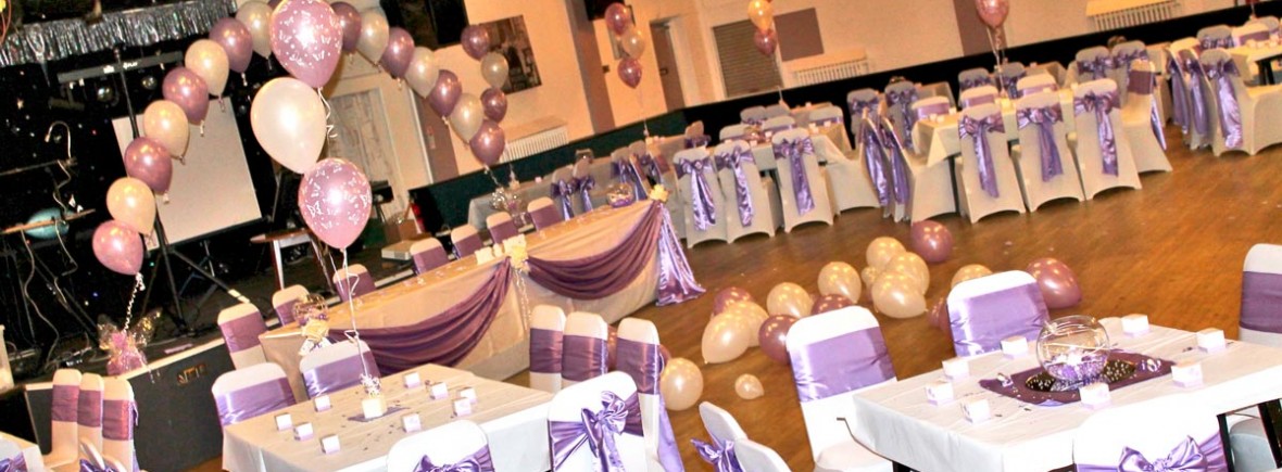 decorated wedding venue