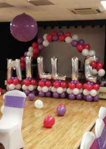 balloon foil lettering