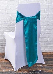 wedding venue chair cover flick over sash