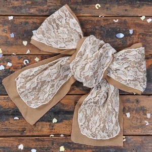 hesian lace bow