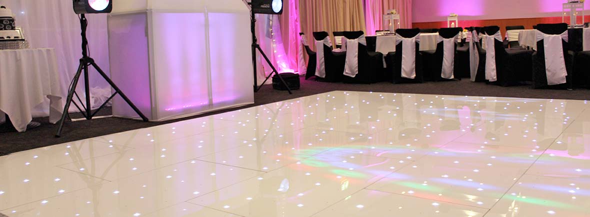 wedding reception led dance floor