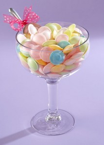 candy buffet wine glass