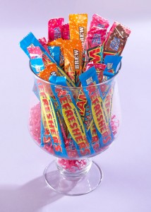 hurricane glass candy buffet