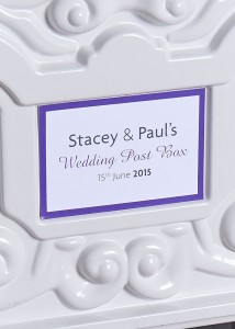 wedding post box name plate